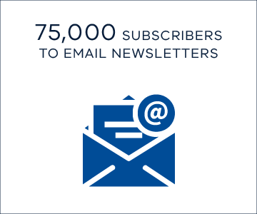 75,000 subscribers to email newsletters