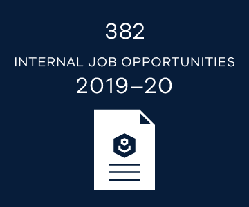 382 internal job opportunities in 2019-20